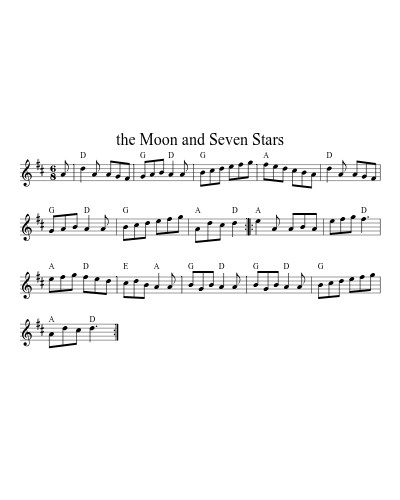 The Moon and Seven Stars (Version 3) sheet music preview