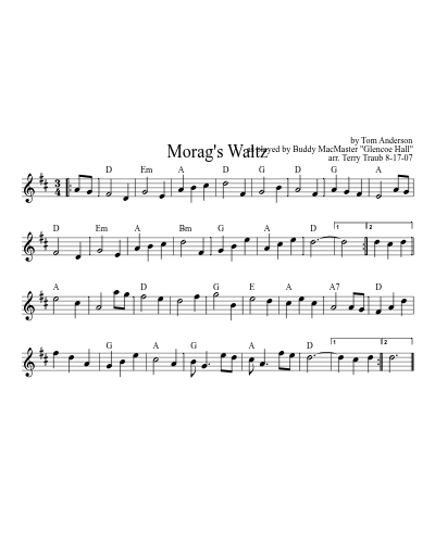 Morag's Waltz (Version 6)