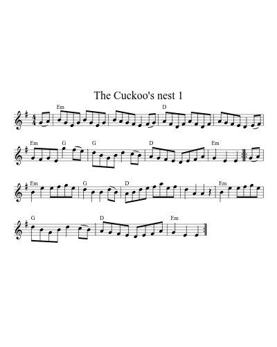 The Cuckoo's nest 1 sheet music preview