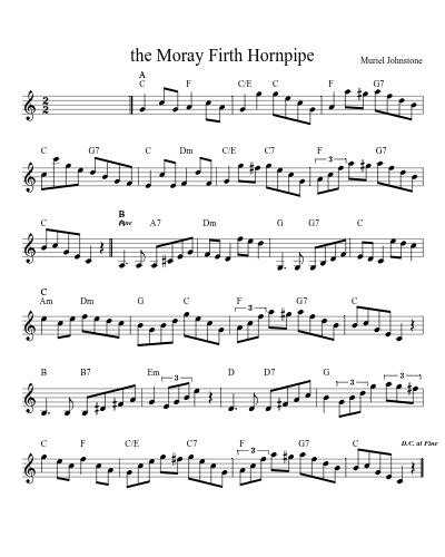 the Moray Firth Hornpipe (Version 2) sheet music preview