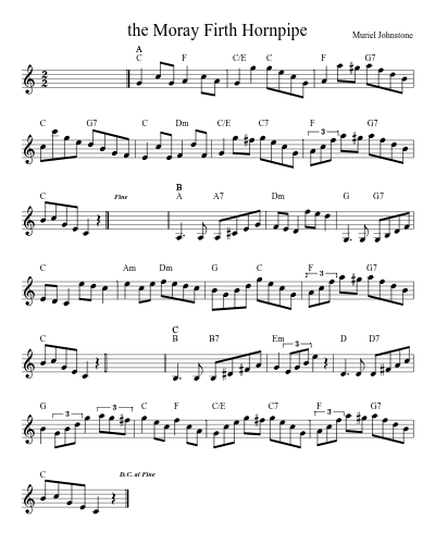 the Moray Firth Hornpipe (Version 3) sheet music preview