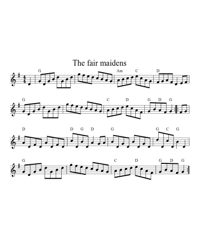 The fair maidens sheet music preview