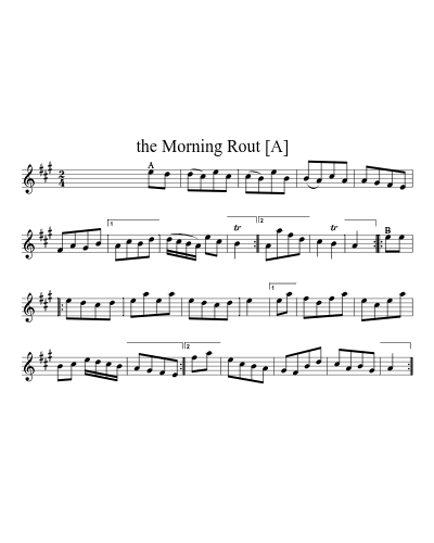 the Morning Rout   [A] sheet music preview