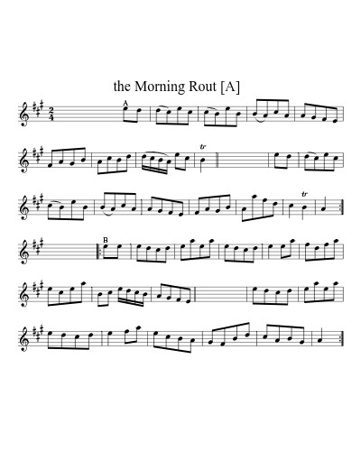 the Morning Rout   [A] (Version 2) sheet music preview
