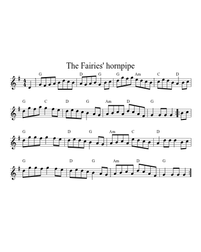 The Fairies' hornpipe sheet music preview