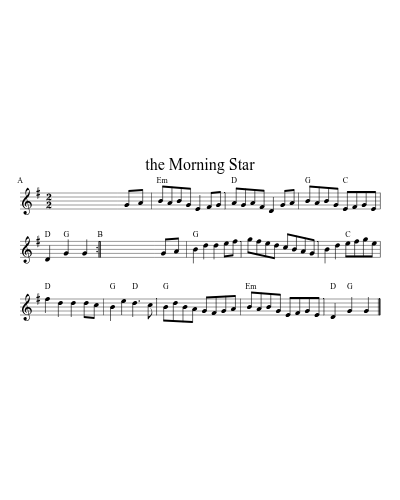 The Morning Star (Version 7) sheet music preview