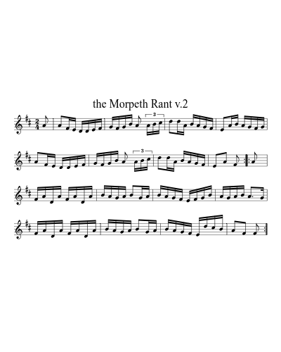 the Morpeth Rant v.2 sheet music preview