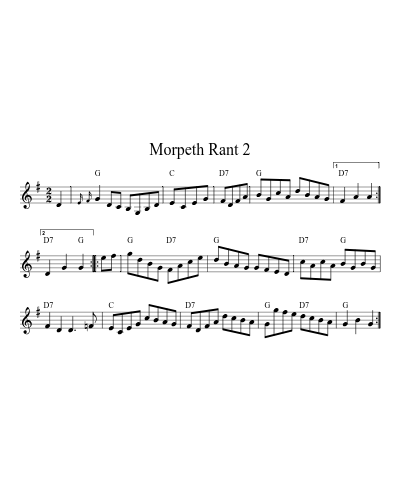 Morpeth Rant 2 (Version 2) sheet music preview