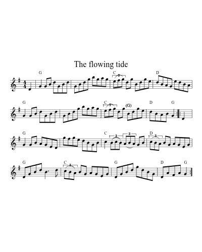 The flowing tide sheet music preview