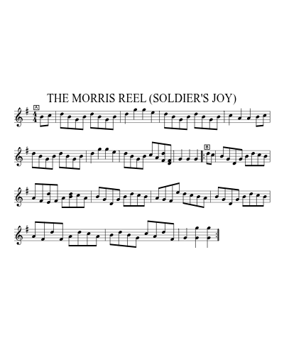 THE MORRIS REEL (SOLDIER'S JOY)