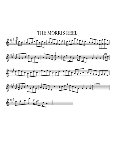 THE MORRIS REEL sheet music preview