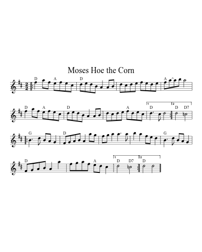 Moses Hoe the Corn (Version 4) preview
