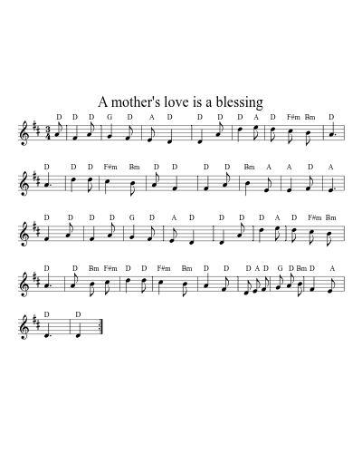 A mother's love is a blessing (Version 5)