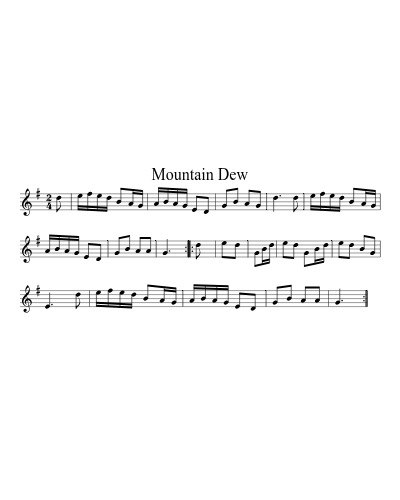 Mountain Dew (Mountain Oyster Medley) sheet music preview