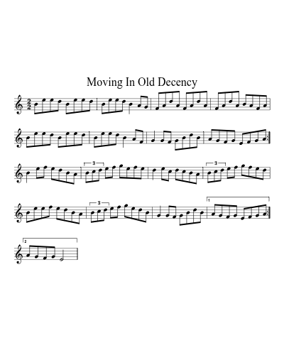 Moving In Old Decency (Version 3) preview