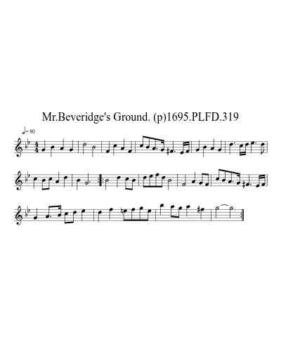 Mr.Beveridge's Ground. (p)1695.PLFD.319