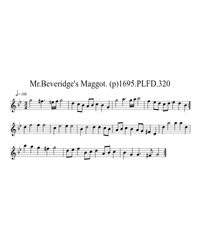 Mr.Beveridge's Maggot. (p)1695.PLFD.320