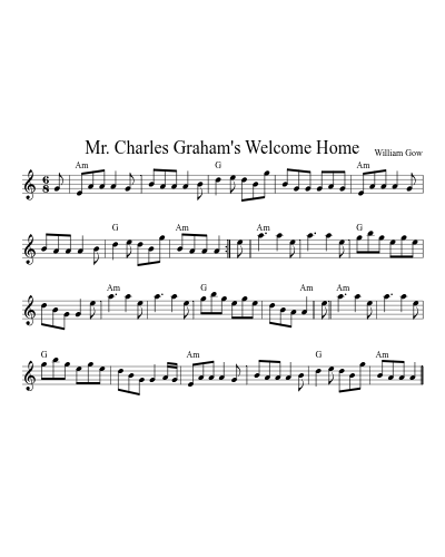 Mr. Charles Graham's Welcome Home (Version 2)