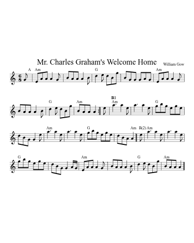 Mr. Charles Graham's Welcome Home (Version 3)