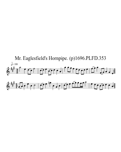 Mr. Eaglesfield's Hornpipe. (p)1696.PLFD.353