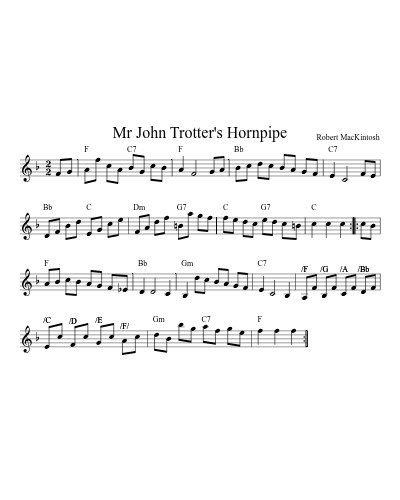Mr John Trotter's Hornpipe