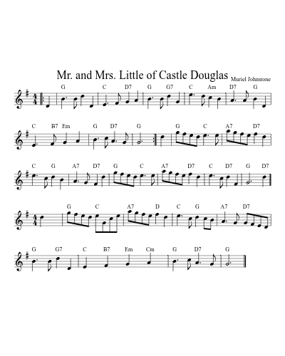 Mr. and Mrs. Little of Castle Douglas