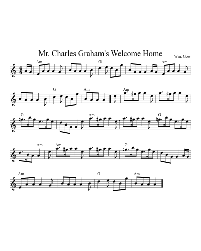 Mr. Charles Graham's Welcome Home (Version 11)