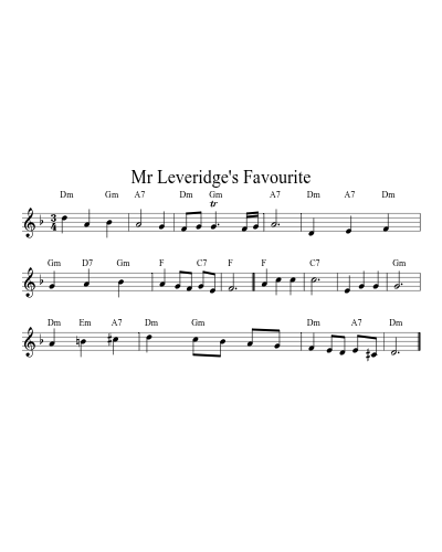 Mr Leveridge's Favourite (Version 2) preview