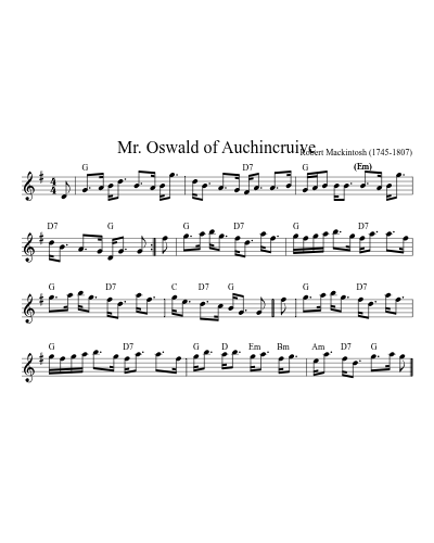 Mr. Oswald of Auchincruive (Version 3)