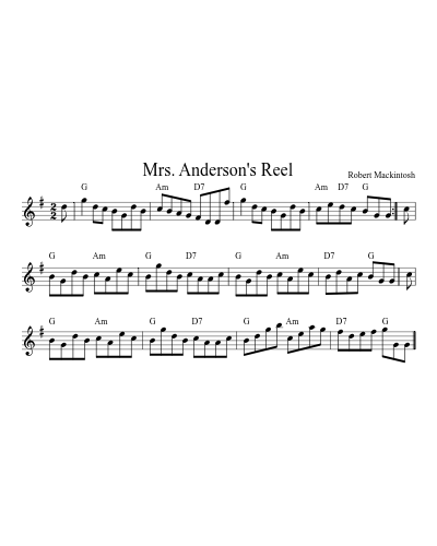 Mrs. Anderson's Reel (Version 2)