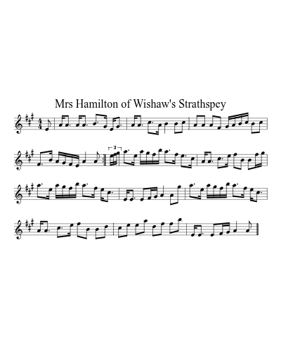 Mrs Hamilton of Wishaw's Strathspey