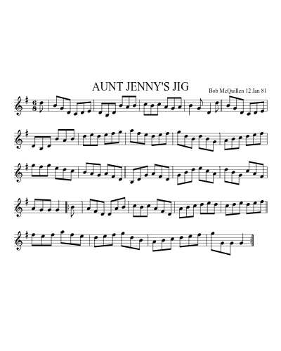 AUNT JENNY'S JIG preview