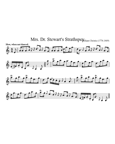 Mrs. Dr. Stewart's Strathspey