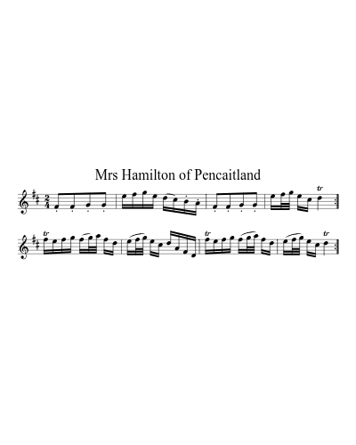 Mrs Hamilton of Pencaitland
