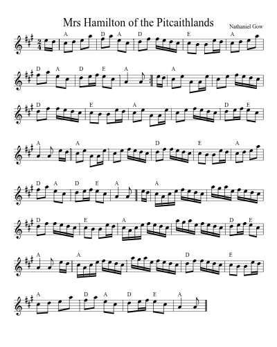 Mrs Hamilton of the Pitcaithlands (Version 2)