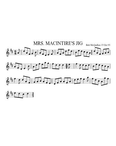 MRS. MACINTIRE'S JIG (Version 2)