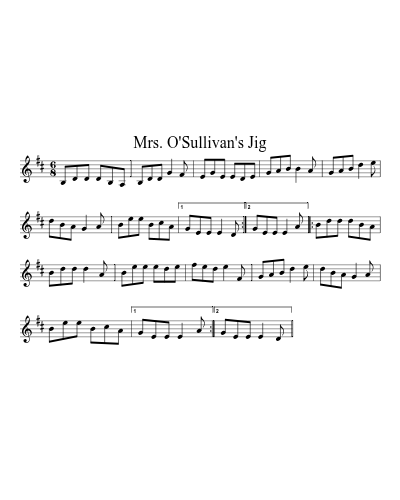 Mrs. O'Sullivan's Jig (Version 4)