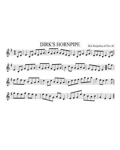 DIRK'S HORNPIPE