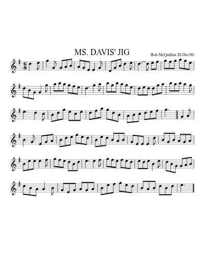 MS. DAVIS' JIG (Version 2)