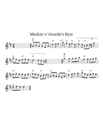 Muckin' o' Geordie's Byre (Version 2)