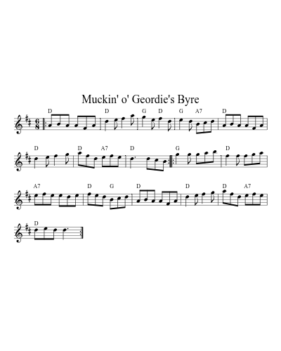 Muckin' o' Geordie's Byre (Version 4)