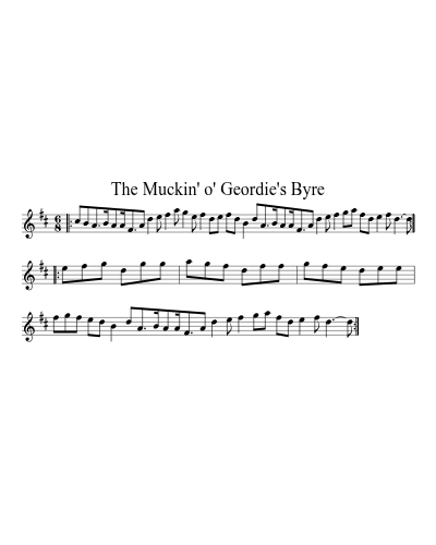the Muckin' o' Geordie's Byre (Version 4) sheet music preview