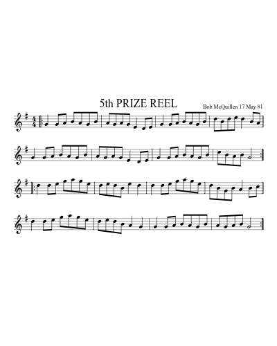 5th PRIZE REEL