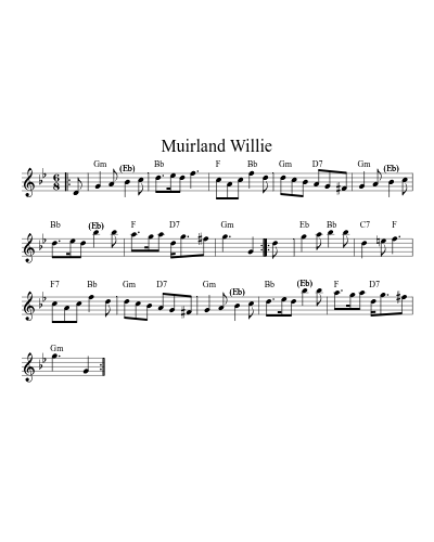 Muirland Willie (Version 2)