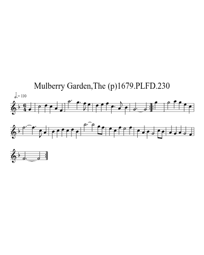 Mulberry Garden,The (p)1679.PLFD.230 sheet music preview
