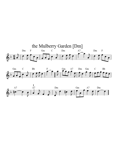 the Mulberry Garden   [Dm] sheet music preview