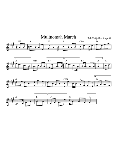 MULTNOMAH MARCH (Version 3)