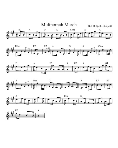 MULTNOMAH MARCH (Version 4)