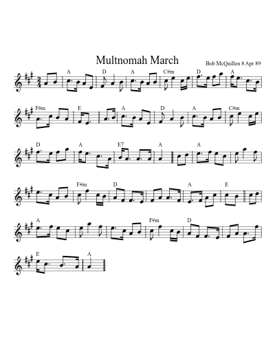 MULTNOMAH MARCH (Version 5)