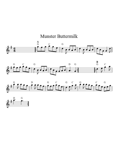 Munster Buttermilk (Version 7) sheet music preview